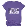 AMO A MI ESPOSO PERO Amazon wish sitio independiente playera casual simple de mujer cuello redondo manga corta