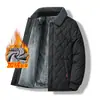 Abrigos y chaquetas de invierno al por mayor para hombres de mediana edad y mayores, chaquetas acolchadas de algodón con forro polar, ropa de invierno cálida para papás