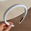 Pinza de pelo azul estilo coreano fresco, nueva goma para el pelo de intestino grueso, accesorios para el pelo, diadema de rayas linda, diadema diaria de alta gama para mujer
