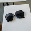 Gafas de sol polarizadas azules transparentes para hombre, gafas de sol poligonales de metal para conducir, gafas de viaje playeras de estilo coreano a la moda para mujer.