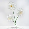 Ramo falso de simulación de color blanco terminado con flores de seda artificial para boda, fila de flores de plástico, arreglo de boda de alta calidad