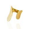 Nuevo Anillo Elegante Sencillo y a la Moda Chapado en Oro Real Anillo de Oro Real Nicho de Estilo Frío Europeo y Americano con Estilo Retro