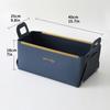 Caja de almacenamiento de escritorio de cuero, caja de cosméticos para el cuidado de la piel, caja coleccionable, cesta plegable de PU para guardar ropa, juguetes y libros.