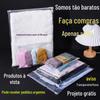 Em estoque pe transparente saco com zíper para roupas amazon eva fosco plástico de aviso saco de embalagem auto-selante