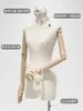 Suporte de Exposição Meio Corpo Feminino para Loja de Roupas Suporte de Exposição de Manequim de Corpo Inteiro Manequim Feminino de Corpo Inteiro com Pernas Divididas Estilo Coreano