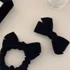 Faixa de cabelo com laço de veludo preto estilo francês retrô Corda de cabelo estilo Chanel Corda de cabelo nova outono e inverno Acessórios de cabelo