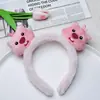 Faixa de Cabelo Fofa Estilo Coreano com Cabeça de Urso Desenho Animado para Lavar o Rosto e Prender o Cabelo, Faixa de Cabelo Super Fofa Estilo Novo para Mulheres, Adereço de Cabelo Fofo