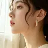 Pendientes de Perla Sencillos y de Lujo Estilo Japonés y Coreano para Mujer, Versátiles y Elegantes para el Uso Diario, Diseño de Alta Gama, Pendientes Chapados en Oro de 18 Quilates