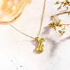 Collar de Acero de Titanio de Moda de Gama Alta con Forma de Violín para Mujer, Colgante de Personalidad de Moda de Lujo Ligero, Cadena Versátil para Clavícula Transfronteriza para Hombres