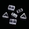 Cuentas Triangulares de Cristal Blanco Piezoeléctrico Cuentas Espaciadoras de Alta Transparencia Pulsera de Cuentas DIY Accesorios Lisos Multiformes