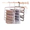 Estante Multifuncional de Cinco Niveles para Pantalones, Estante Colgante para Pantalones y Bufandas de Armario Doméstico, Estante Antideslizante de Múltiples Niveles para Bufandas, Estante para Corbatas
