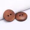 Botones de Madera Personalizados Grabados con Láser de Dos Agujeros, Botones Planos con Forma de Cuenco Cosidos a Mano para Camisas Infantiles y Abrigos Largos, Botones Decorativos de Madera