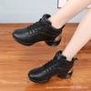 Zapatos de Baile de Cuero Otoño e Invierno Nuevos de Tacón Medio Suela Blanda Zapatos de Baile Cuadrado Zapatos de Baile de Jazz de Caña Alta para Adultos Zapatos de Baile de Marinero