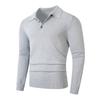 Nuevo Suéter de Punto para Hombre Otoño 2025 con Botones Cuello Solapa Moda Jersey Suéter Básico de Punto para Hombre