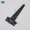 Acero laminado en frío Bisagra de T Puerta de valla engrosada extendida Bisagra de puerta tipo T Bisagra triangular plegable para puerta de granero negra