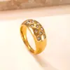 Anillos de Acero Inoxidable Fundido Europeos y Americanos Transfronterizos, Anillos de Diamante de Estilo de Lujo Ligero de Moda, Joyería Unisex de Acero de Titanio