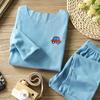 Ropa interior larga de terciopelo para niños, traje sin costuras, pijama para niños y niñas, traje cálido de dos piezas