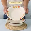 Novo Prato de Esmalte Espesso Nostálgico Vintage, Tigela de Sopa Doméstica de Grau Alimentício com Borda Larga, Prato Fundo, Prato de Preparo