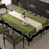 Mantel Cuadrado, Impermeable de Piel de Cordero, Resistente al Aceite, Resistente al Calor, Mantel Lavable para Uso Doméstico, Mantel de Mesa de Café de Lujo de Gama Alta