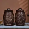 Latas de Ébano Estilo Chino Estilo Retro Latas de Té Madera Madera Maciza Latas de Almacenamiento para el Hogar Té a Granel Caja de Té Universal