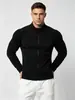 Chaqueta deportiva unisex de cremallera, manga larga, forro polar de doble cara, cálida, alta elasticidad, para fitness, running, casual, superventas transfronteriza