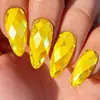 Uñas Redondas Almendradas Doradas con Forma de Diamante Galvanizadas Moda Estilo Ins Europeo y Americano Uñas Desmontables Portátiles Arte de Uñas