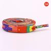 Seis Cordones de Siete Colores 8 mm de Ancho Planos Deportivos Cordones Estampados con Gradiente de Siete Colores Cordones Arcoíris Coloridos