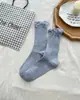 Calcetines de Malla Transpirable para Mujer de Primavera y Verano, Estilo Ballet de Lunares, Borde Enrollado, Huecos, Hasta la Mitad de la Pantorrilla, Venta al por Mayor desde Zhuji
