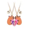 Collar con Colgante Magnético de Capibara Lindo del Fabricante Aleación de Dibujos Animados Esmalte Mejor Amigo Joyería Infantil