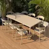 Mesa y Sillas para Comedor Exterior Acero al Carbono Mesa Rectangular Mesa de Comedor de Acero Inoxidable Aire Libre Comercial Restaurante Bar Colocación Exterior