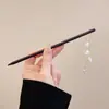 Grampo elegante e versátil de ginkgo para cabelos finos, grampo em U de nicho para a parte de trás da cabeça, grampo em forma de crescente