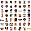 Gran Venta de 50 Pegatinas Serie de Belleza de Cuero Negro Personalizadas para Equipaje Europeo y Americano Paquete de Emoticonos Inspiradores Dibujo Animado Niña Negra Divertida