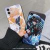 Capa de telefone de anime de desenho animado para Apple 13 fosco iphone12/11 cobertura total silicone 15Pro resistente a quedas capa de borda reta