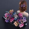 Novo grampo de cabelo headdress de três dentes grampo de cabelo feminino adulto strass acessórios de cabelo coreano elegante acessórios de cabelo grampo de placa temperamento grampo bico de pato