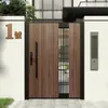 Puerta de Patio de Aleación de Aluminio, Puerta de Jardín de Hierro Forjado, Puerta de Villa, Puerta de Casa de Huéspedes de Acero Inoxidable, Puerta Minimalista Moderna