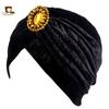 Otoño e Invierno Diamante Dorado Franela con Capucha Terciopelo Dorado Sombrero Indio Bolso Plegable con Capucha TJM-21K