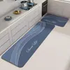 Alfombrillas de Cocina de Piso Nórdicas Simples Absorbentes de Agua y Aceite Barro de Diatomeas Alfombrillas Suaves Hogareñas Juego de Dos Piezas Alfombrillas Antideslizantes Venta al por Mayor Transfronteriza