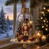 Cena Festiva Mini Iluminada Transfronteiriça Sino de Natal Brilhante Decoração de Natal
