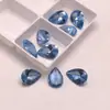108 # Piedra Suelta de Espinela Azul en Forma de Pera, Cara de Anillo de Piedra Preciosa Azul Claro en Forma de Lágrima, Pendientes, Aretes y Piedras a Juego