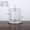 Taza de Vidrio Transparente para Velas al por Mayor Botella Pequeña tipo Yurta para Aromaterapia Contenedor de Soja Botella Recargable Taza Portavelas con Tapa