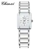 CHENXIchenxi Reloj de Pareja Cuadrado Explosivo Reloj para Mujer Reloj para Hombre Reloj de Cerámica Reloj de Cuarzo de Moda 104A