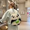 Transfronteiriço 2025 Primavera e Verão Panda Nova Bolsa Fofa Nylon Bolsa de Tecido Feminina Mochila Bolsa de Ombro Bolsa para Celular Bolsa de Família