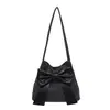 Primavera 2026 Nuevo Retro Lunares Gran Capacidad Lazo Moderno Versátil Bolso de Hombro para el Trabajo Elegante Debajo del Brazo