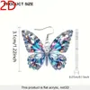 Pendientes Ligeros Acrílico Elegantes Planos Mariposa Divertidos Dibujos Animados Brillantes Modernos Día de San Valentín Coloridos Delicados Mini