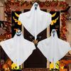 Decoração de Halloween pendurado fantasma pátio europeu e americano horror fantasma pingente layout do local adereços branco fantasma porta pingente