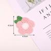 Horquilla de Pelo de Muestra Relámpago Accesorios Semiterminados Ropa Aplique Decorativo Nuevo Flor de Hoja Doble Pequeño Adhesivo de Tela Decorativo Tejido