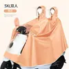 Impermeable Vehículo Eléctrico Engrosado Alargado Equipo de Lluvia para Bicicleta Poncho de Lluvia para Moto de Persona Doble Adulto Otro