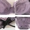 Conjunto de Lencería Sexy de Encaje de Comercio Exterior para Mujer Verano Delgado Pecho Grande Pecho Pequeño Reductor de Pecho Moño Hueco Color de Contraste Transpirable Conjunto de Sujetador
