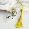 Marcador de Página Veia de Folha Estilo Chinês Rico Auspicioso Flor de Peônia de Luoyang Cor Nacional Tianxiang Área Cênica Viagem Cultural Comemorativo Presente