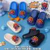 Chinelos Infantis Verão Fofos Meninos Interno Casa Infantil Desenho Animado Uma Tira Bebê Solado Macio Chinelos para Crianças Pequenas e Médias em Estoque